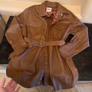 Zara leather shaket
